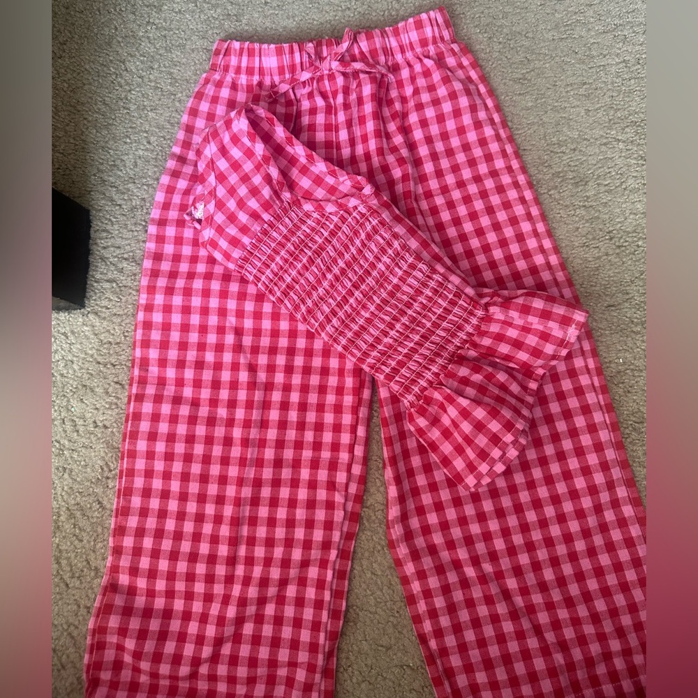 Pink Gingham girls set